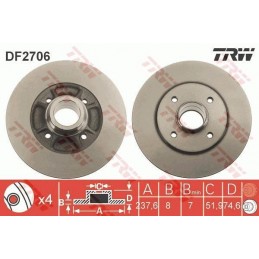 FR15 TRW DISQ DE FREIN AR...